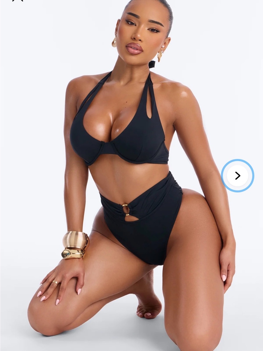 Margaritas At The Pool Hardware Underwire 2 Piece Bikini - Black